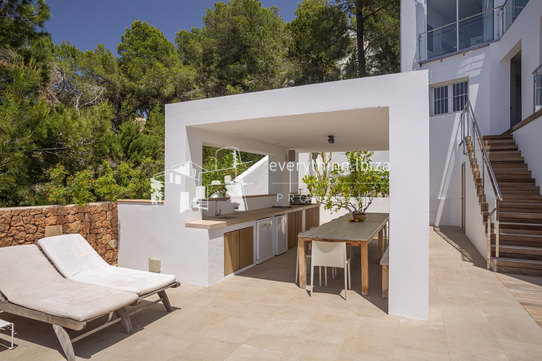 Magnificent Modern Villa in Cala Salada with Tourist License and Stunning Sea & Sunset Views by everything ibiza Properties - ref. 1825