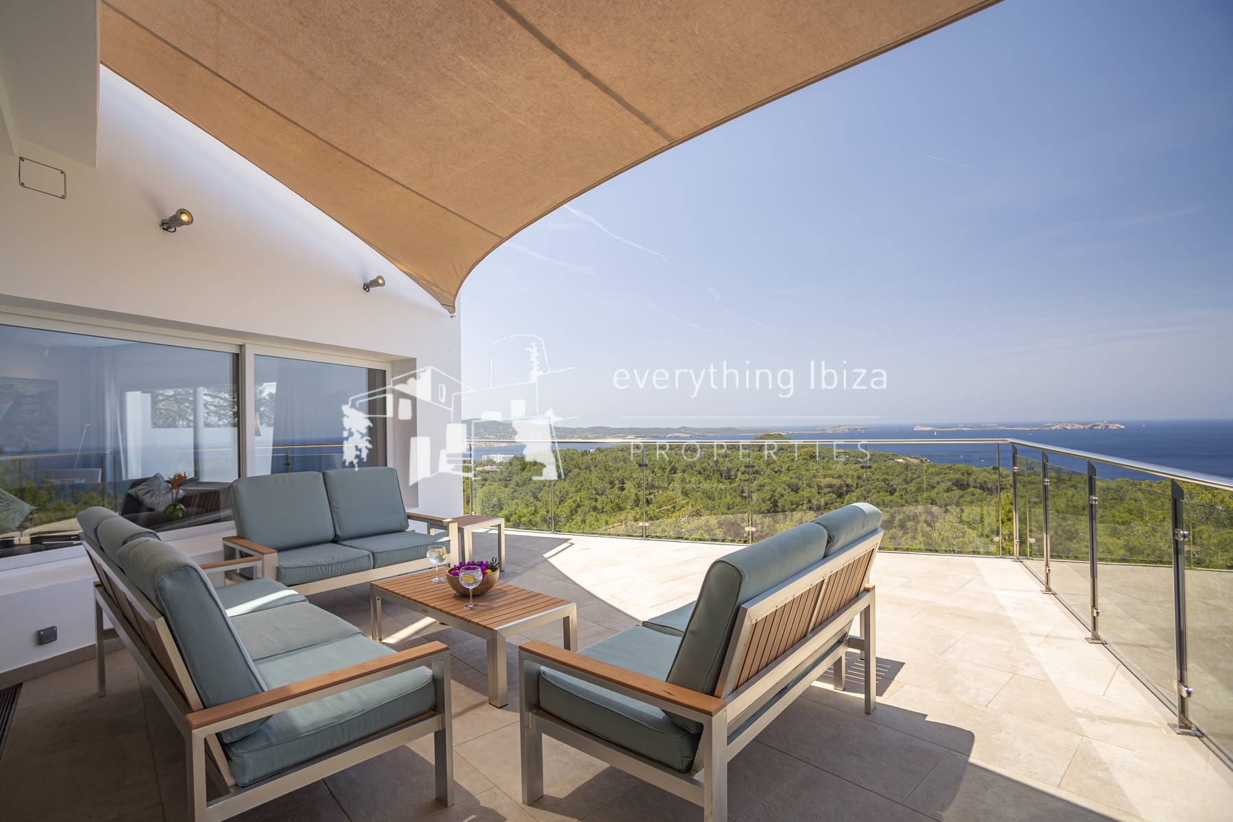 Magnificent Modern Villa in Cala Salada with Tourist License and Stunning Sea & Sunset Views by everything ibiza Properties - ref. 1825