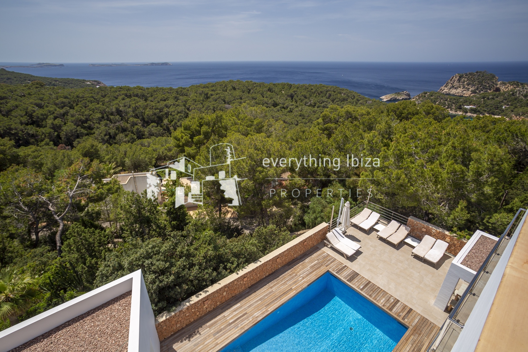 Magnificent Modern Villa in Cala Salada with Tourist License and Stunning Sea & Sunset Views by everything ibiza Properties - ref. 1825