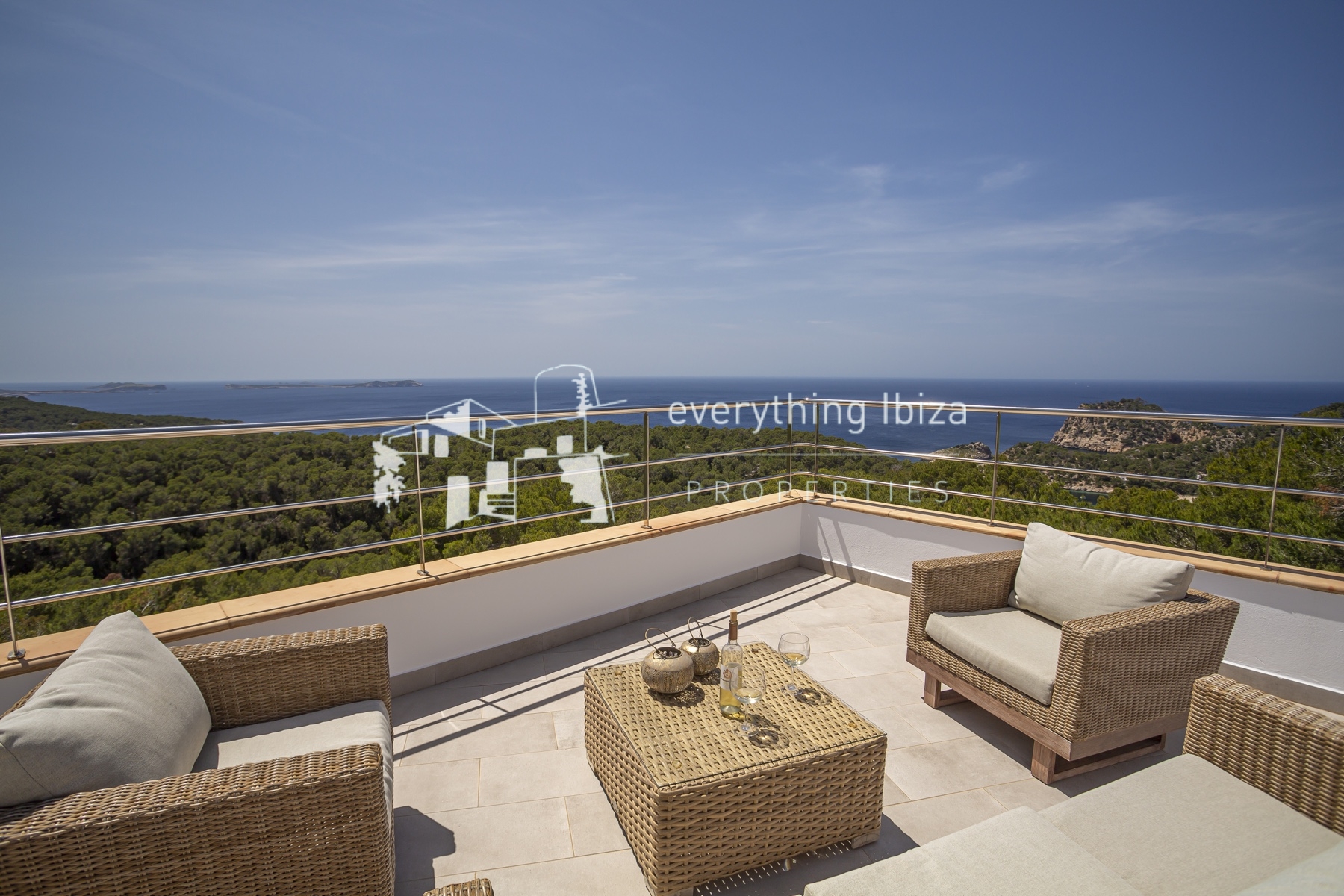 Magnificent Modern Villa in Cala Salada with Tourist License and Stunning Sea & Sunset Views by everything ibiza Properties - ref. 1825