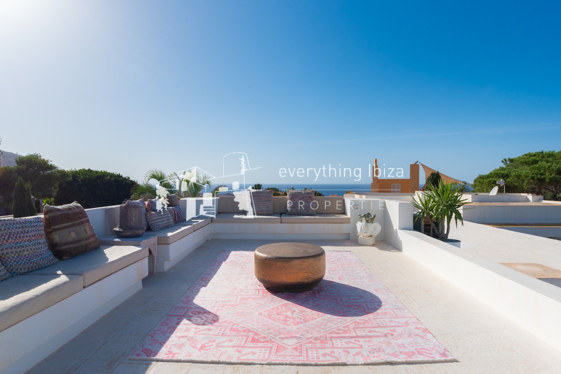 Contemporary elegance meets coastal luxury in this stunning sea-view villa with pool in Ibiza