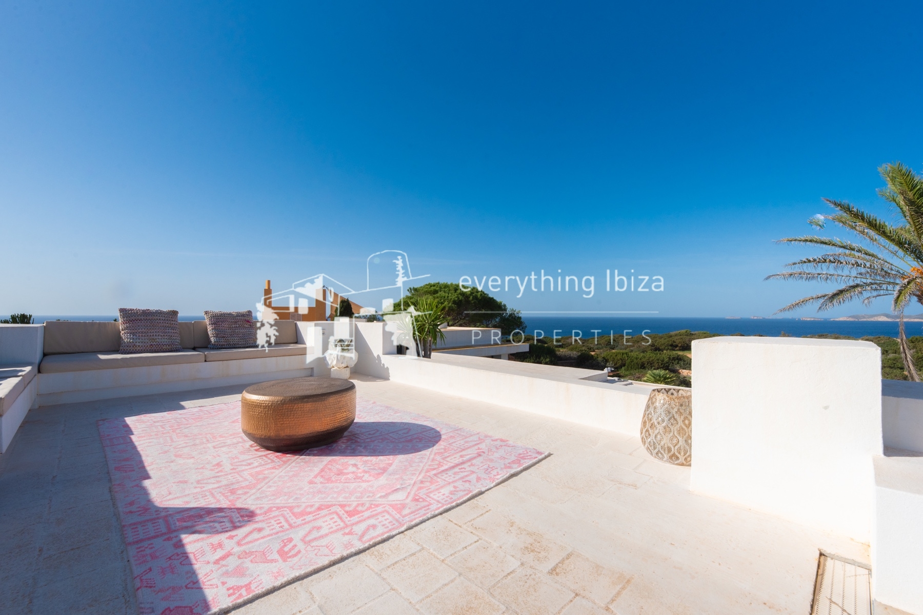 Contemporary elegance meets coastal luxury in this stunning sea-view villa with pool in Ibiza