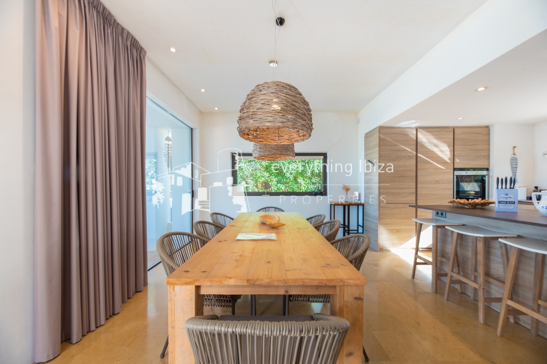 Contemporary elegance meets coastal luxury in this stunning sea-view villa with pool in Ibiza