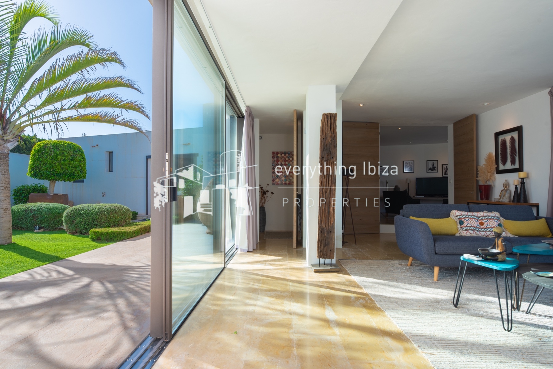 Contemporary elegance meets coastal luxury in this stunning sea-view villa with pool in Ibiza