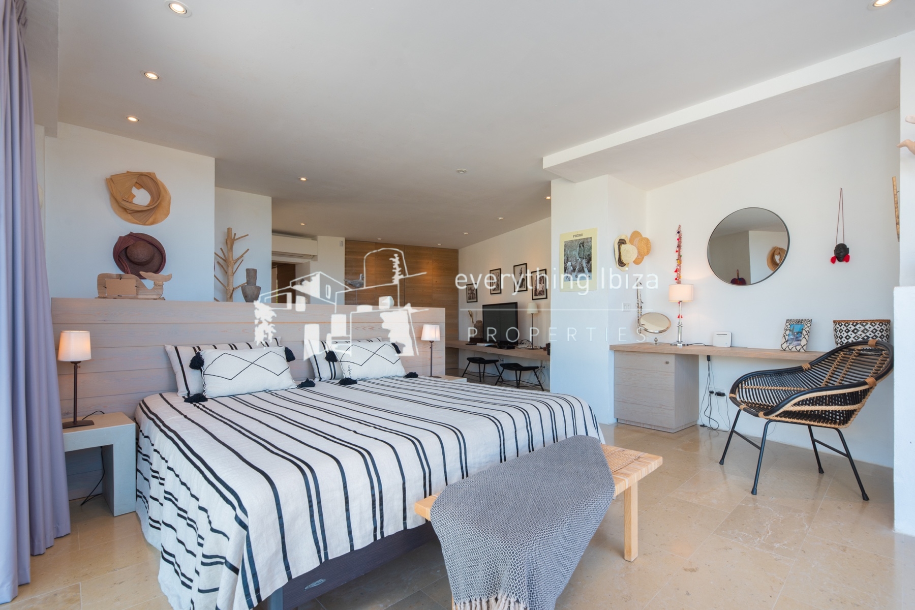 Contemporary elegance meets coastal luxury in this stunning sea-view villa with pool in Ibiza