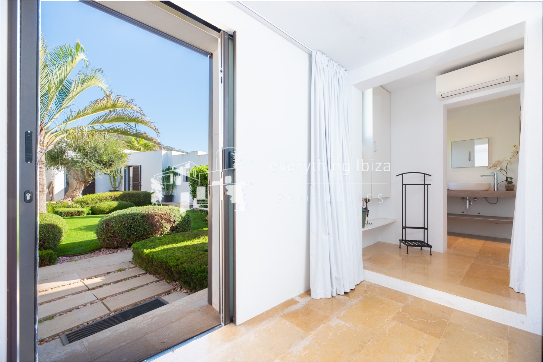 Contemporary elegance meets coastal luxury in this stunning sea-view villa with pool in Ibiza