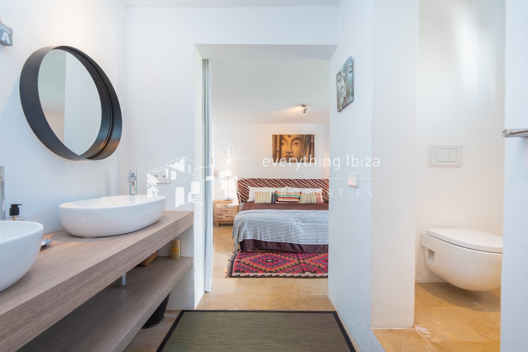 Contemporary elegance meets coastal luxury in this stunning sea-view villa with pool in Ibiza