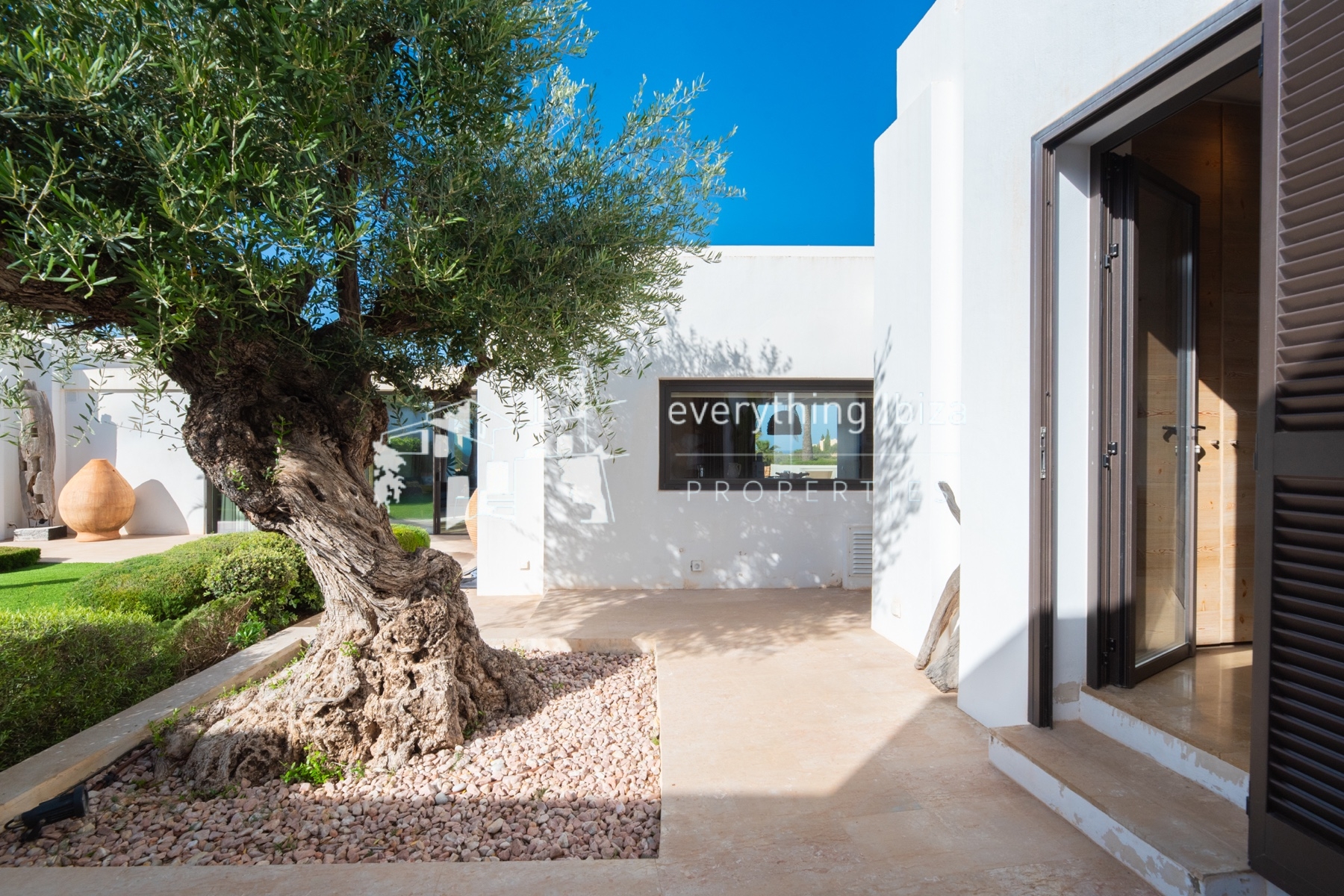 Contemporary elegance meets coastal luxury in this stunning sea-view villa with pool in Ibiza