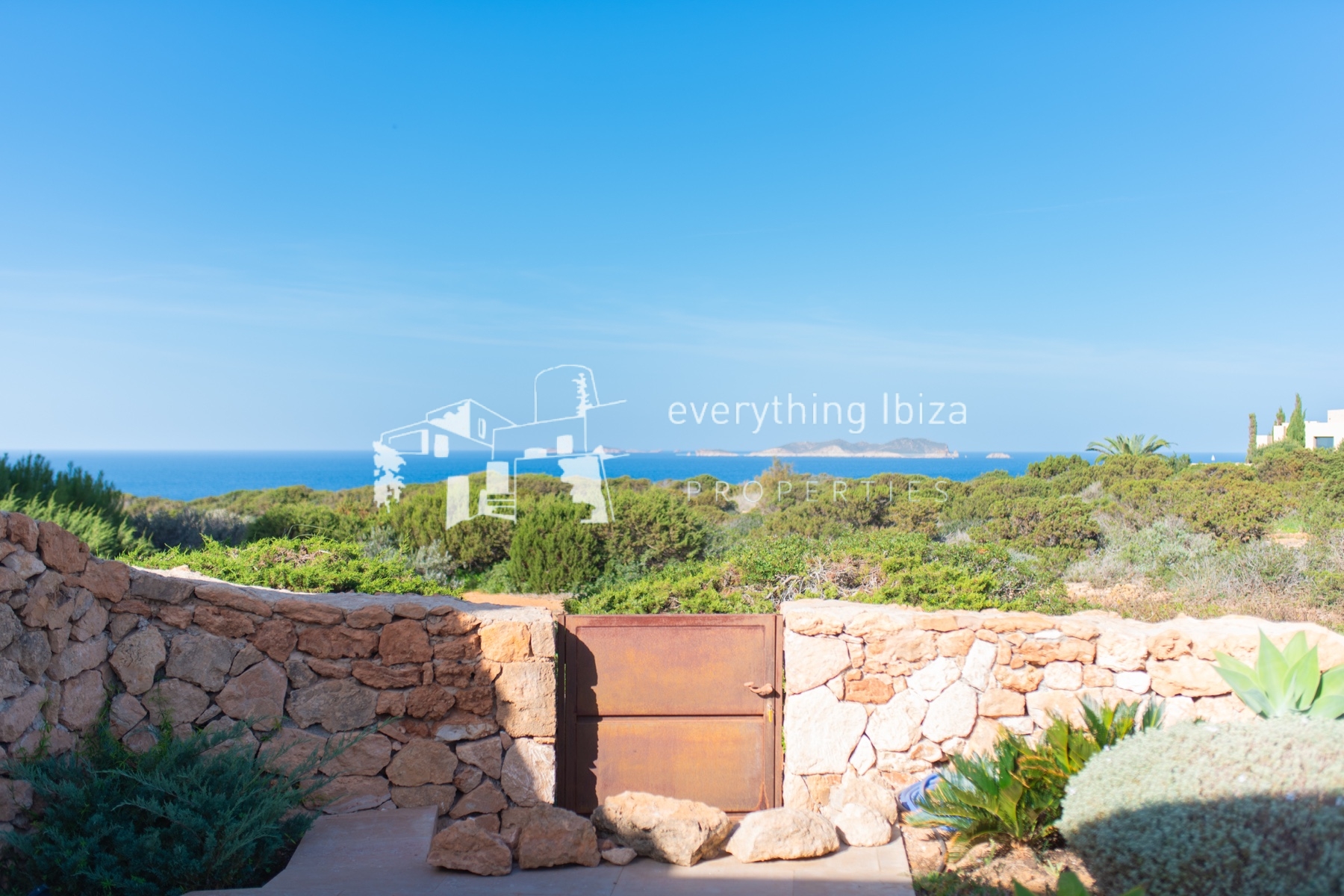 Contemporary elegance meets coastal luxury in this stunning sea-view villa with pool in Ibiza