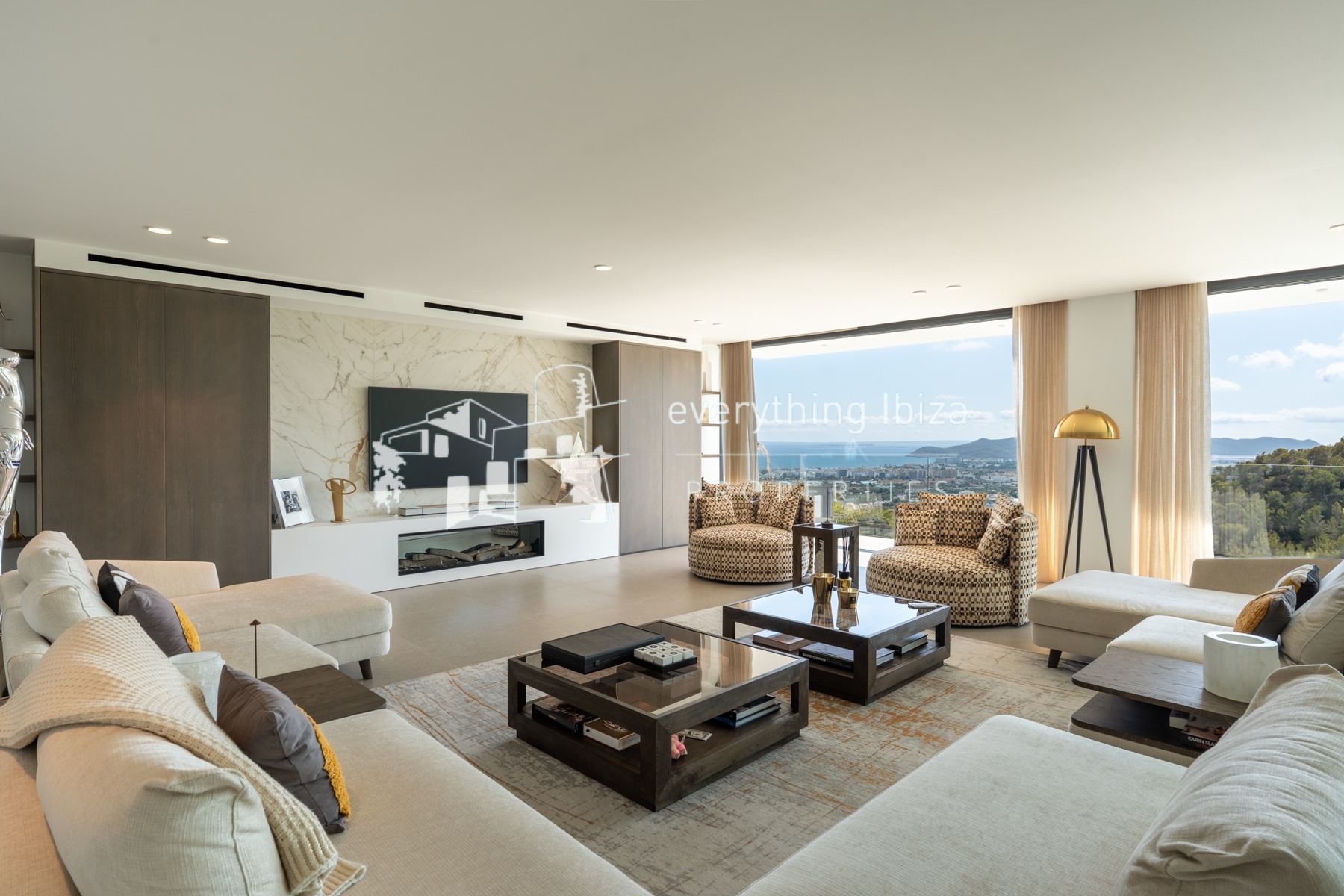 Chic Cosmopolitan Villa Close to Ibiza Town with Stunning Panoramic Elevated Views by everything ibiza Properties - ref. 1863
