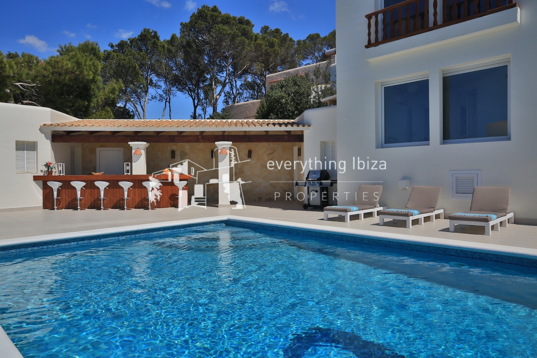 A Magnificent Elevated Villa with Private Pool Offering Stunning Sea and Sunset Views - for sale by everything ibiza Properties - ref. 1883