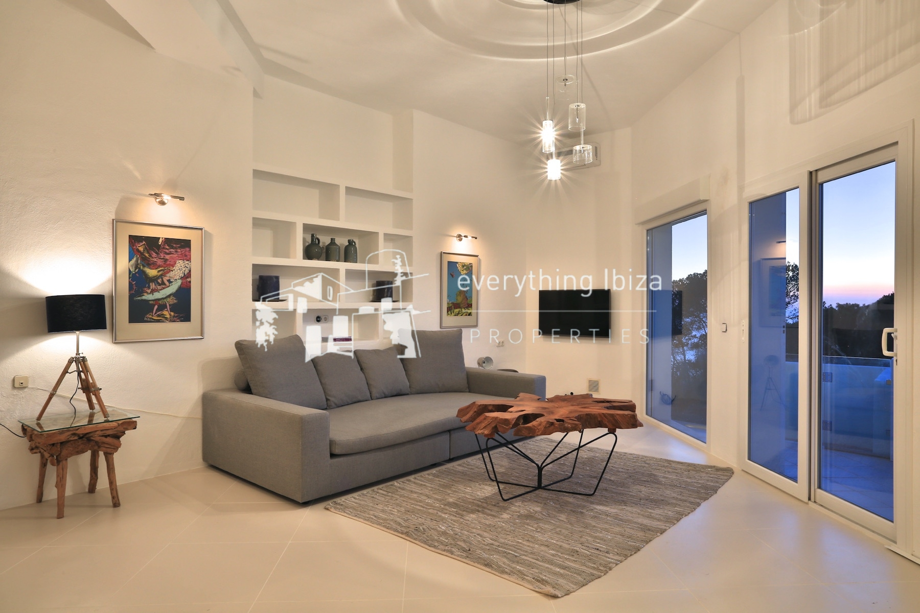 A Magnificent Elevated Villa with Private Pool Offering Stunning Sea and Sunset Views - for sale by everything ibiza Properties - ref. 1883