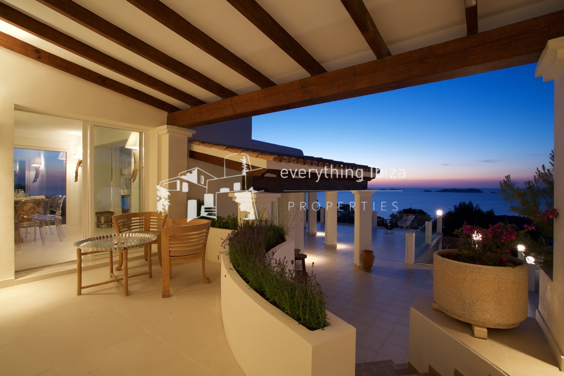 A Magnificent Elevated Villa with Private Pool Offering Stunning Sea and Sunset Views - for sale by everything ibiza Properties - ref. 1883